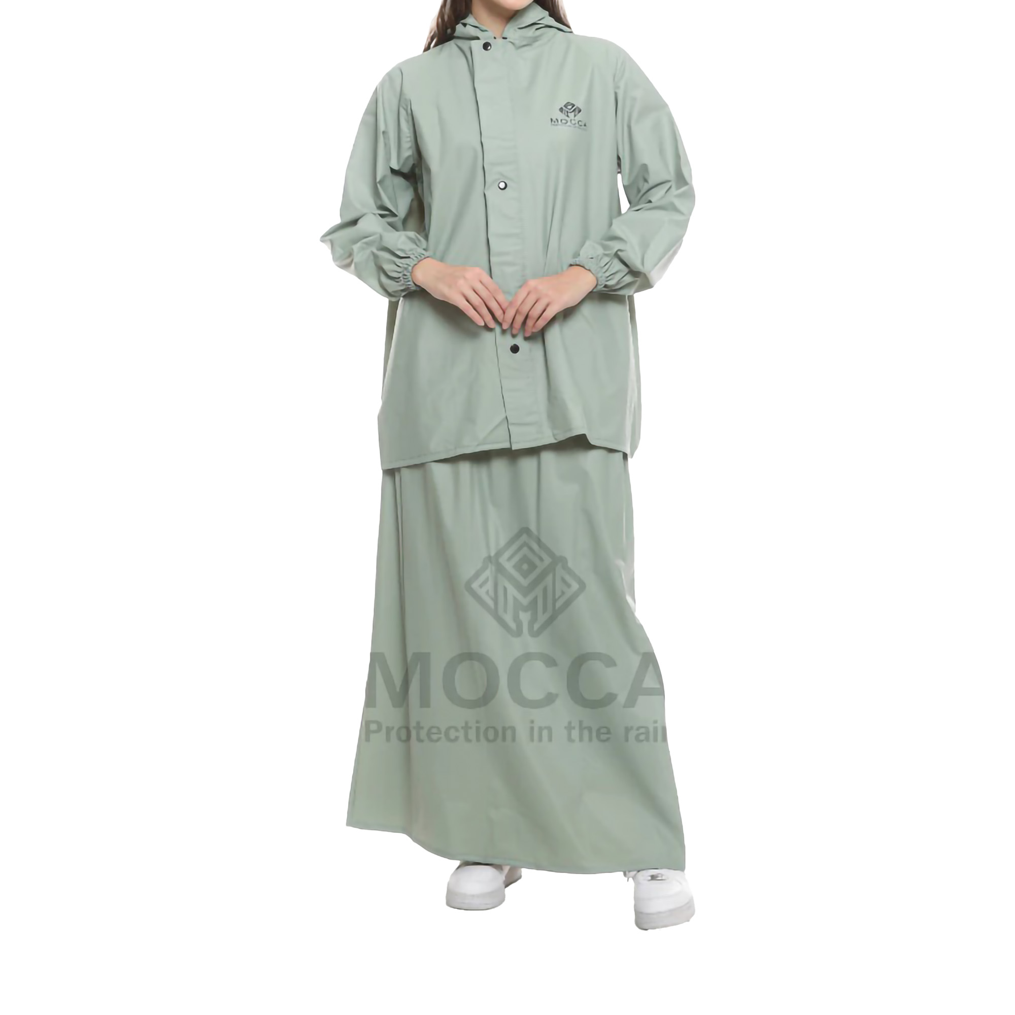 MOCCA Jas Hujan Setelan Rok Wanita