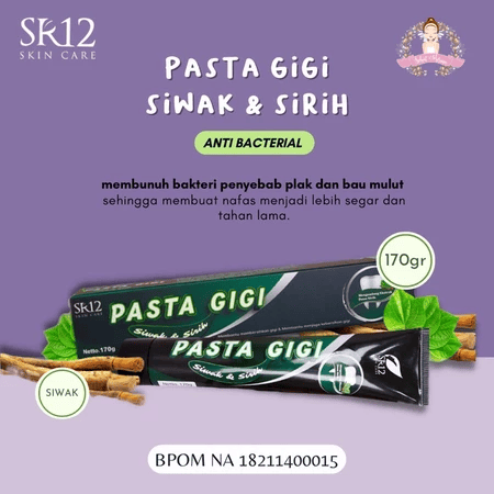 SR12 Herbal Perkasa SR12 Skincare Pasta Gigi Siwak dan Sirih