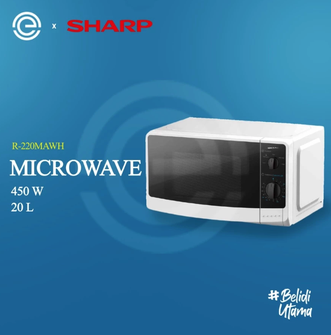 SHARP Electronics SHARP 20 Liter Stylish Designed Microwave Oven R-220MA