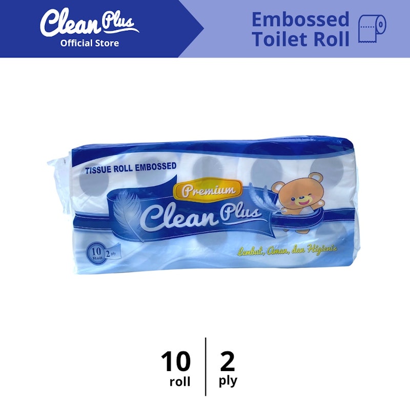 Clean Plus Toilet Tissue Roll Emboss 4