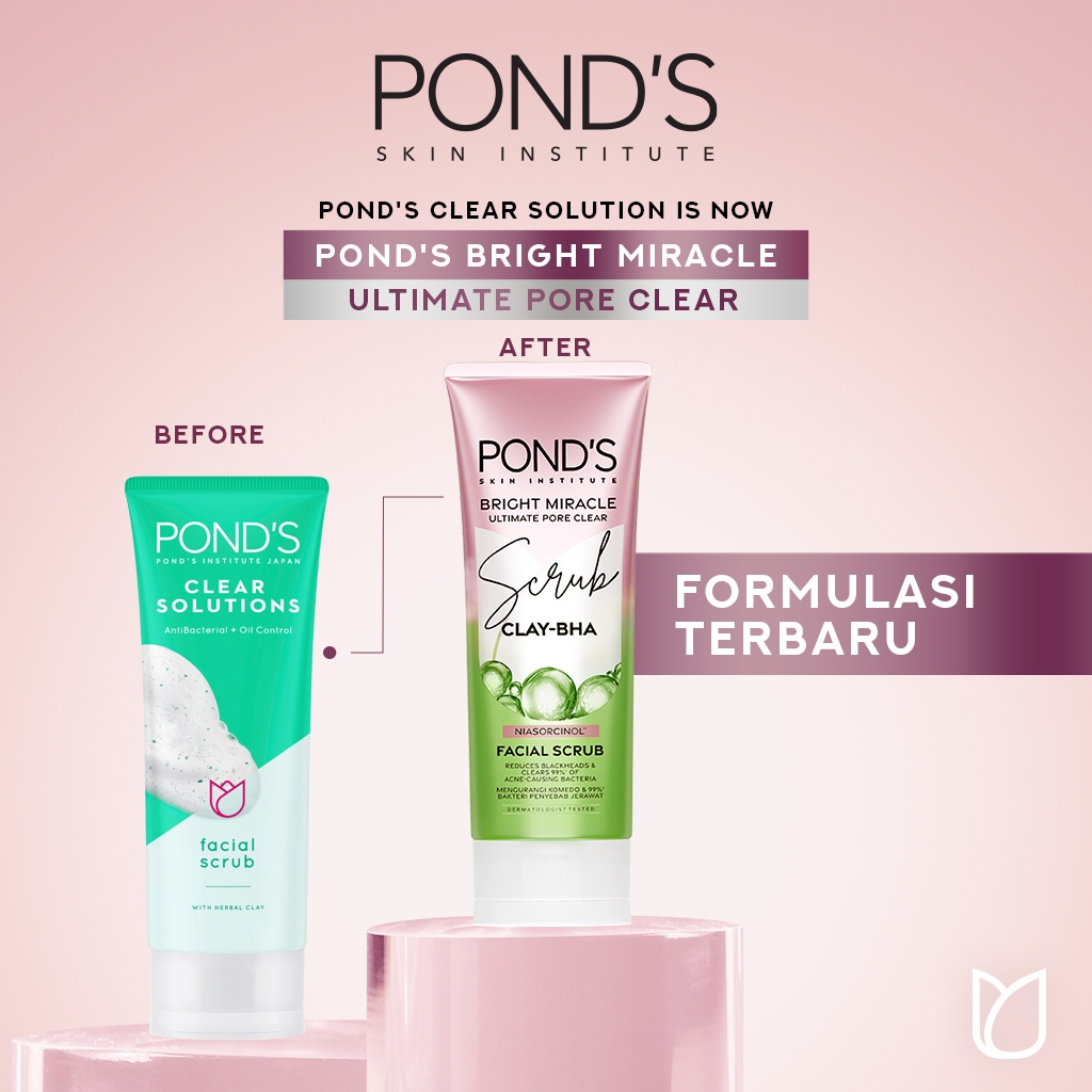 Unilever Pond's Bright Miracle Ultimate Pore Clear Facial Scrub 