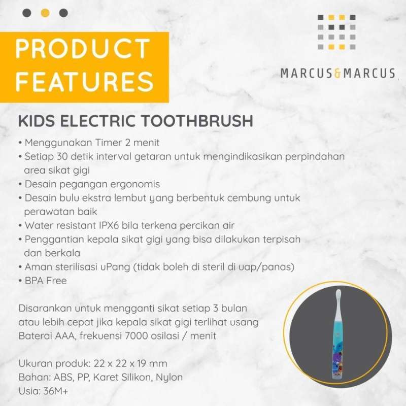 Marcus & Marcus M&M Kids Sonic Electric Toothbrush