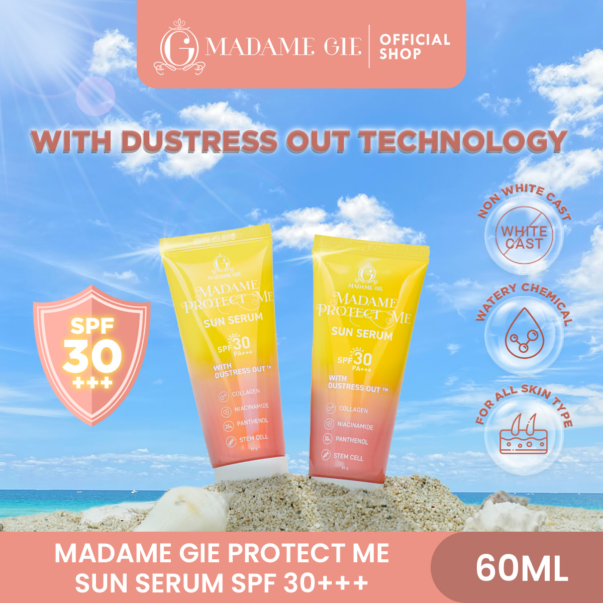 Tjhindatama Mulia Madame Gie Madame Protect Me Sun Serum SPF 30 PA+++ - Sunscreen Skincare Sun Protection