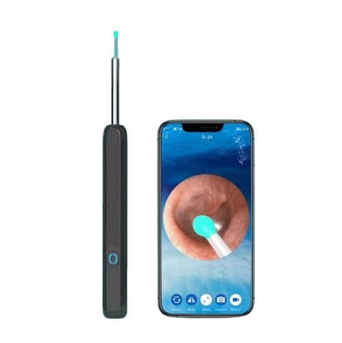 TaffOmicron Kamera Endoskopi Pembersih Telinga Wireless ｜ NE3 Hitam