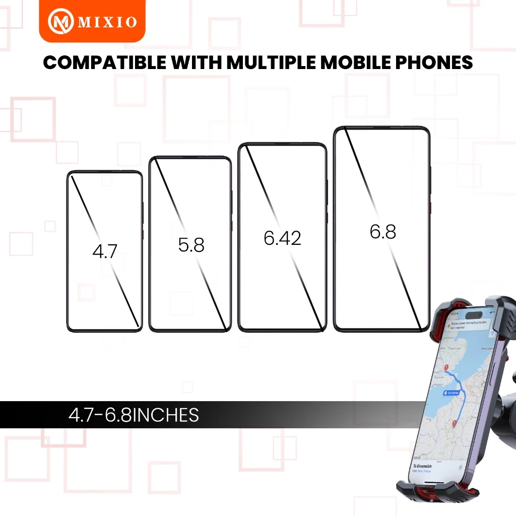  Mixio Holder HP Metal Motor Spion Premium ZM-22