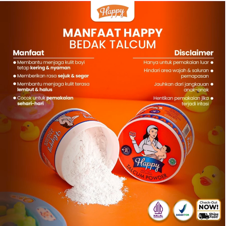 Inticosmetic Lestari Happy Talcum Powder