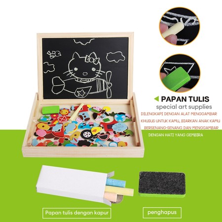 Educational Magnetic Puzzle Board (100 Pcs)