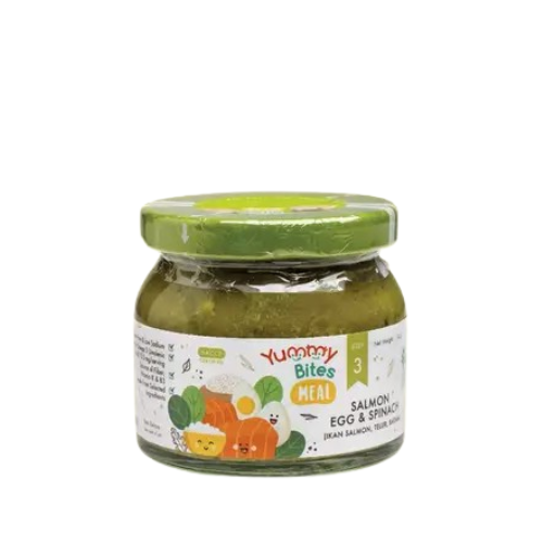 Yummy Bites Meal Step 3 Salmon Egg and Spinach