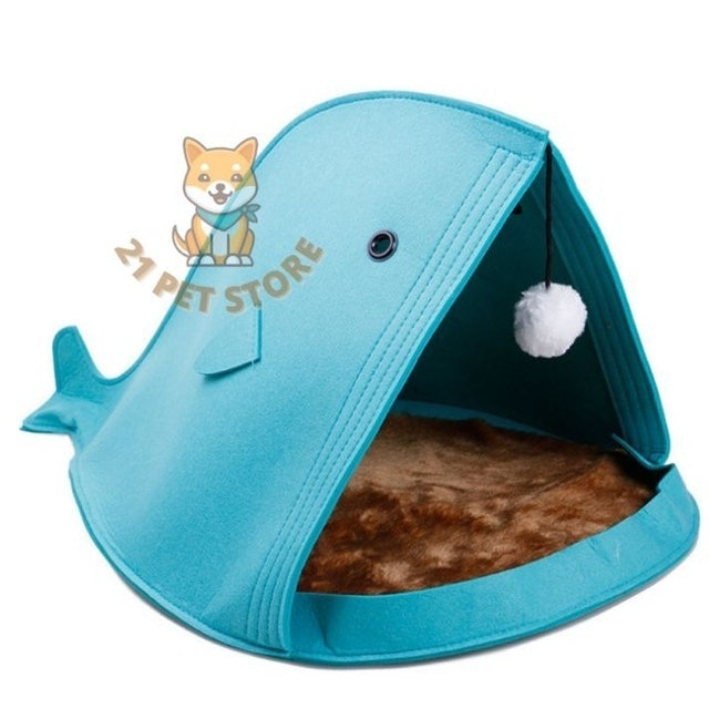 Tempat Tidur Kucing Lipat Bentuk Ikan Paus