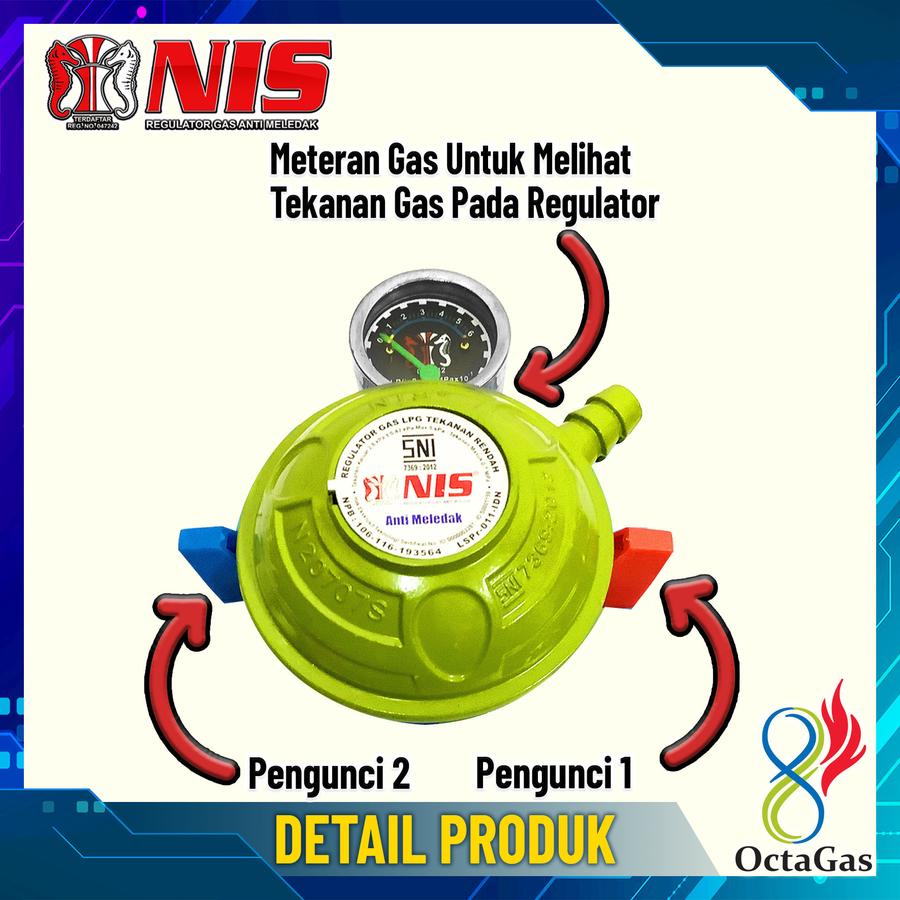 Gasindo Alam Semesta NIS Regulator Gas Tekanan Rendah N2-0707 S