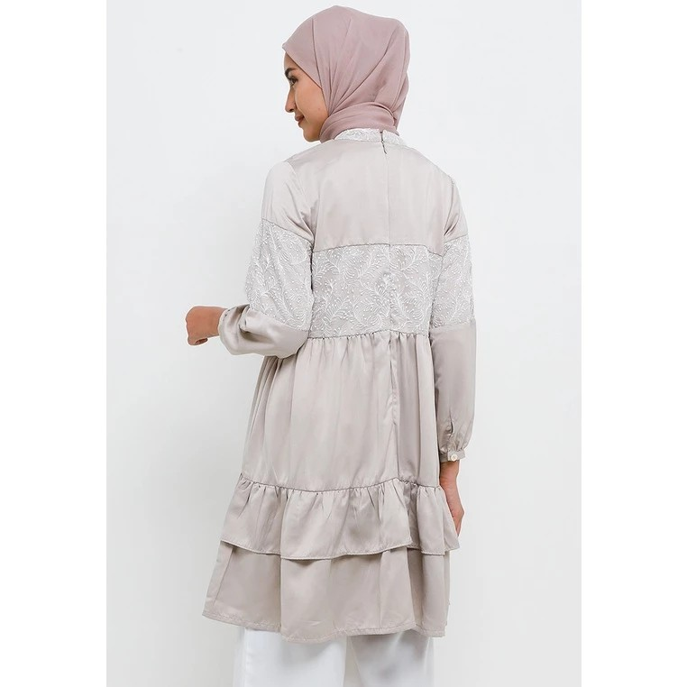 Made For Modest Women MFMW Zannah Tunik Brukat Beige