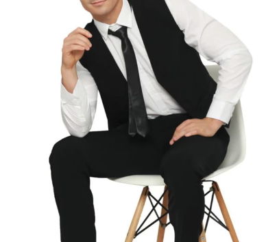  Code Male Vest Pria Hitam Slim Fit