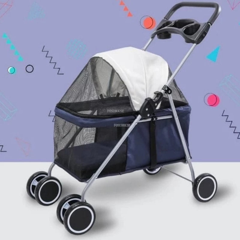Pet Travel Stroller Oxford Fabric 4
