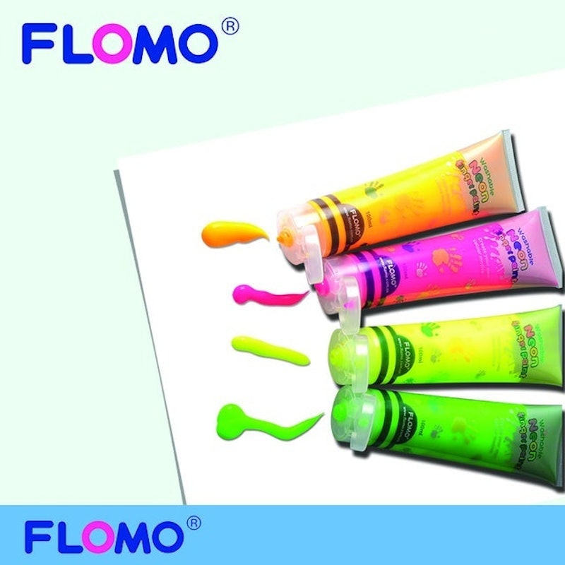 Washable Neon Finger Paint 2