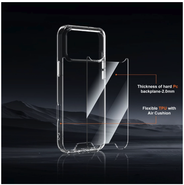  Myroots Military Hard Clear Case Transparent for iPhone 17