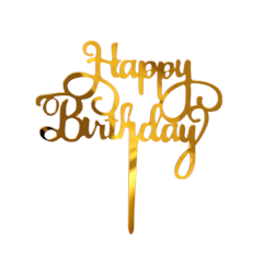 Cake Topper Acrylic Happy Birthday