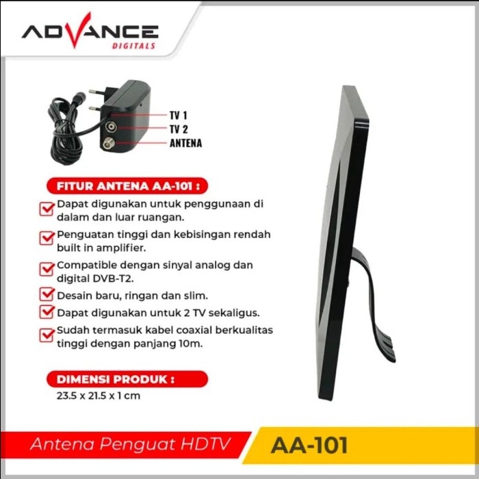 Advance Digitals Advance Antena Penguat HDTV Dalam dan Luar Ruangan AA-101