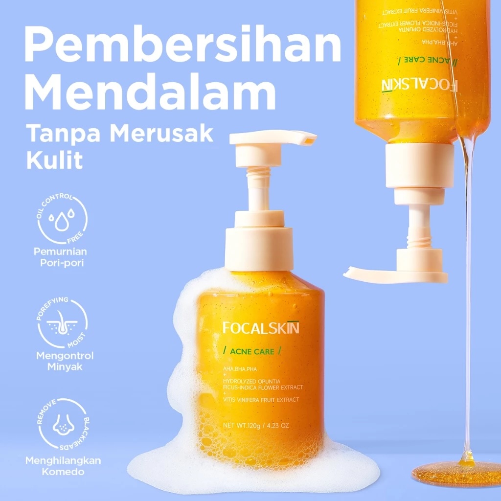 FCL Internasional Indonesia FOCALSKIN Porefying Bubble Cleanser Facial Wash