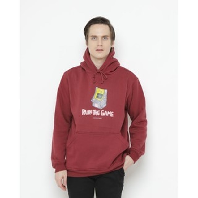 Hoodie Run The Game Maroon 2