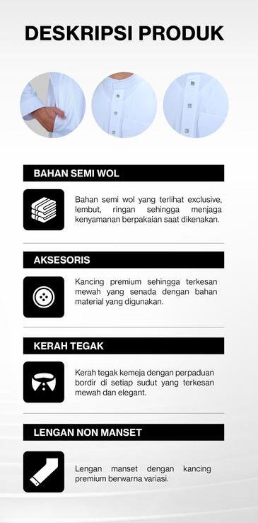 Kharisma Sukses Persada Al Haramain Series Semi Wol Thobe Utsman Jubah