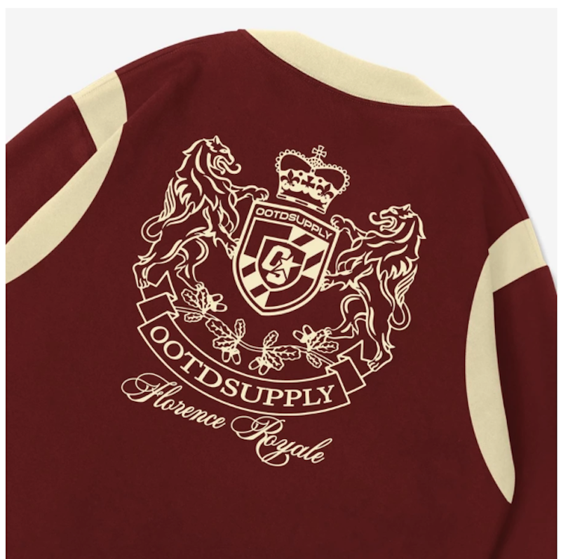 OOTDSUPPLY Cardigan Florence Maroon Cream 3
