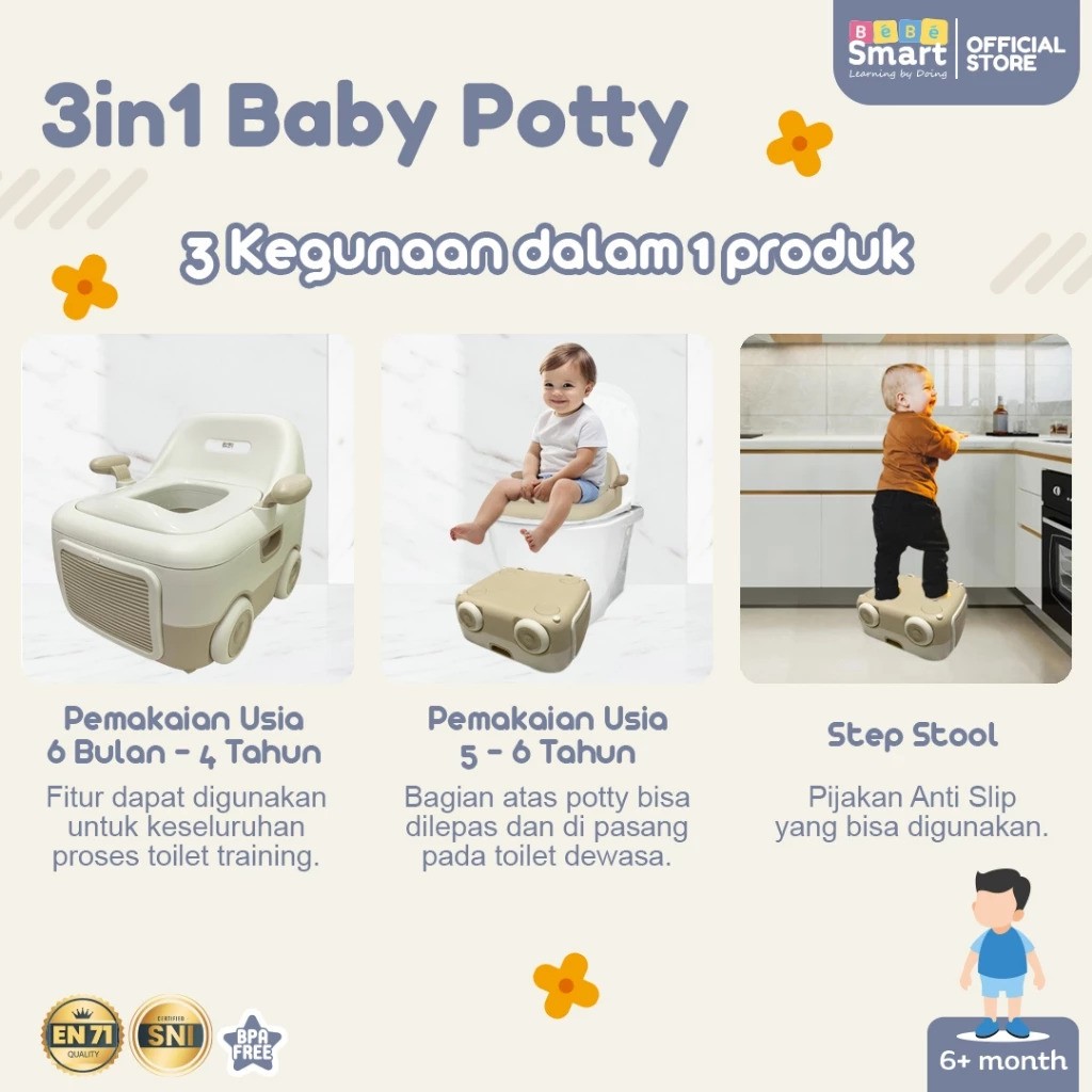  BEBE SMART Baby Potty 3 in 1