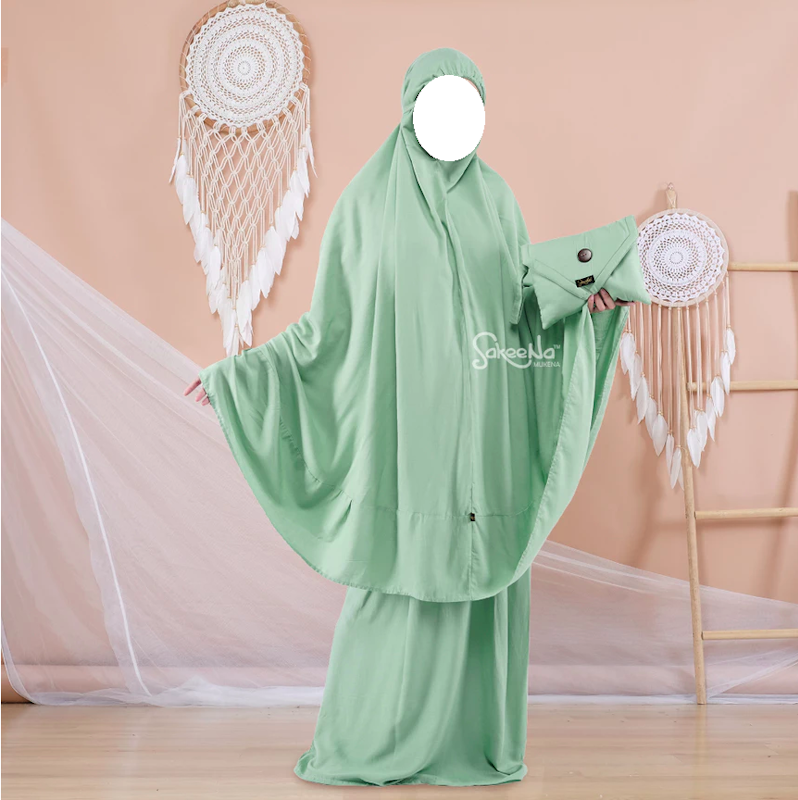 SAKEENA Mukena Bali Dewasa Katun Rayon Premium Jumbo 3