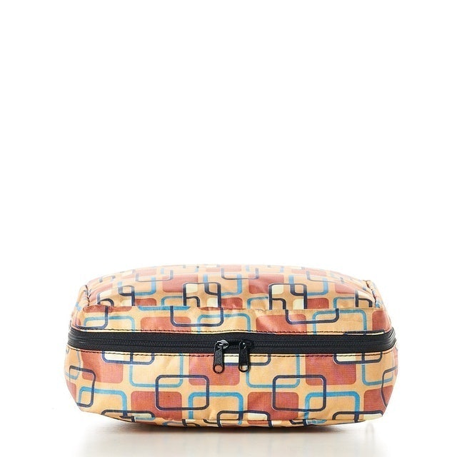 Tonga Bag Pouch Kosmetik Travel Brown Square