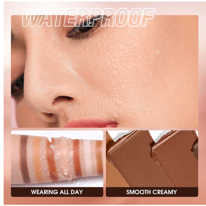 O.TWO. Glow Lift Light Shadow Contour Stick 02 Natural - Warm Brown 4