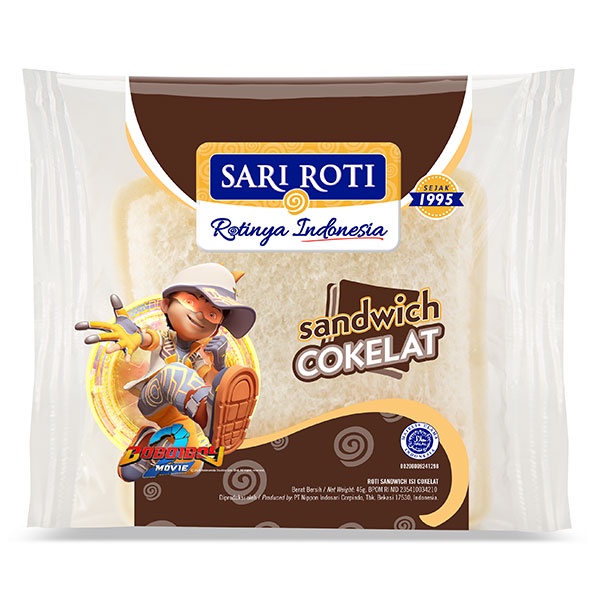 Nippon Indosari Corpindo Sari Roti - Roti Sandwich Cokelat