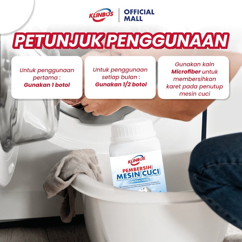 KLINBOS® Pembersih Mesin Cuci +Antibacterial 6