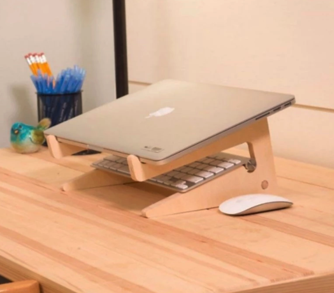 Stand Laptop Stik Kayu 2