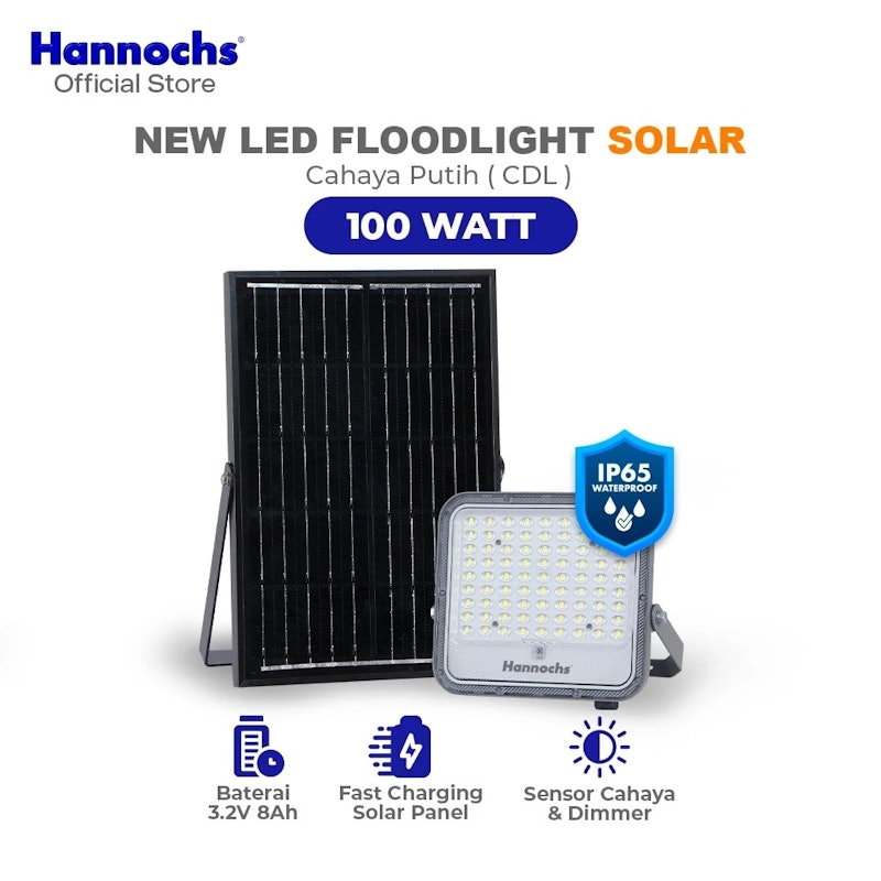 Hannochs LED Floodlight Solar 100W 2