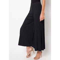 Plisket Kulot Long Pants Hitam