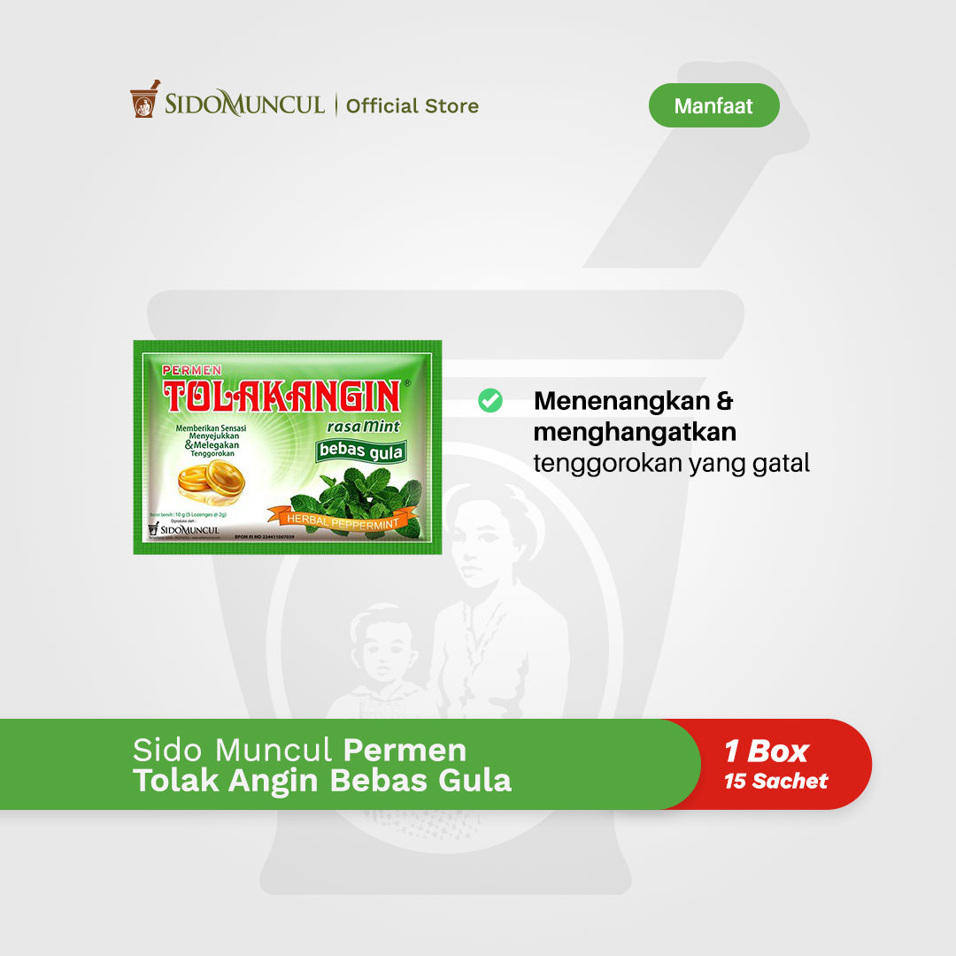Sido Muncul Permen Tolak Angin Bebas Gula