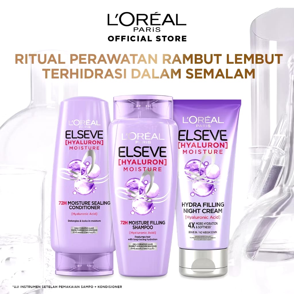 L'Oreal Indonesia L’Oréal Paris Hyaluron Moisture Hair Hydra Filling Night Cream