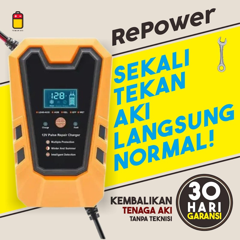 Repower Charger Aki Mobil 12V 6A 4
