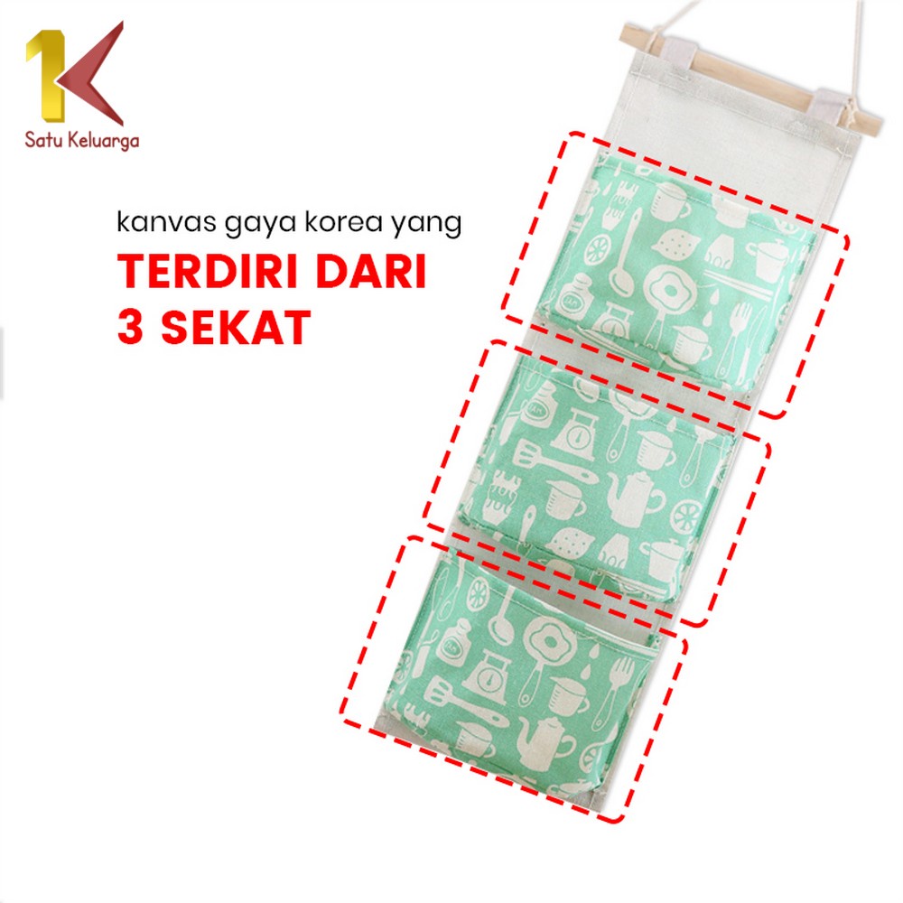  Satu Keluarga Pouch Gantung 3 Sekat Multifungsi C733