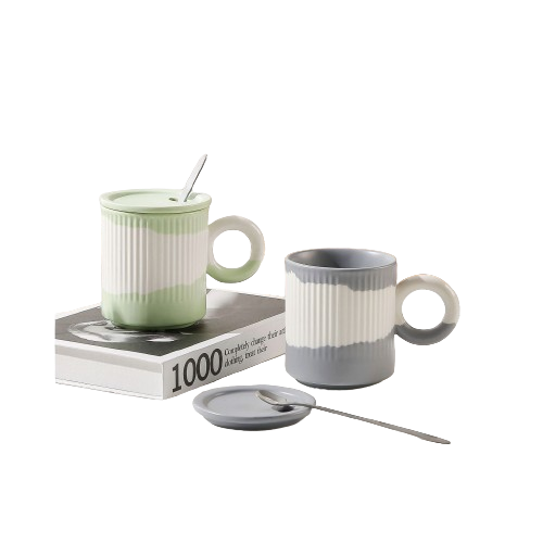 Monno Moogu Mug Ceramic Glass w/ Lid 1