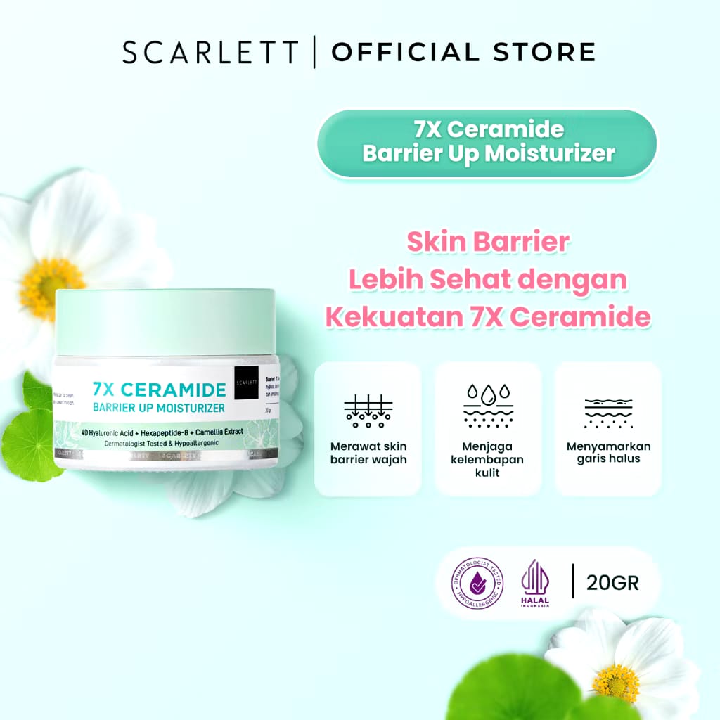 Opto Lingkar Sejahtera Scarlett Whitening 7x Ceramide Barrier Up Moisturizer