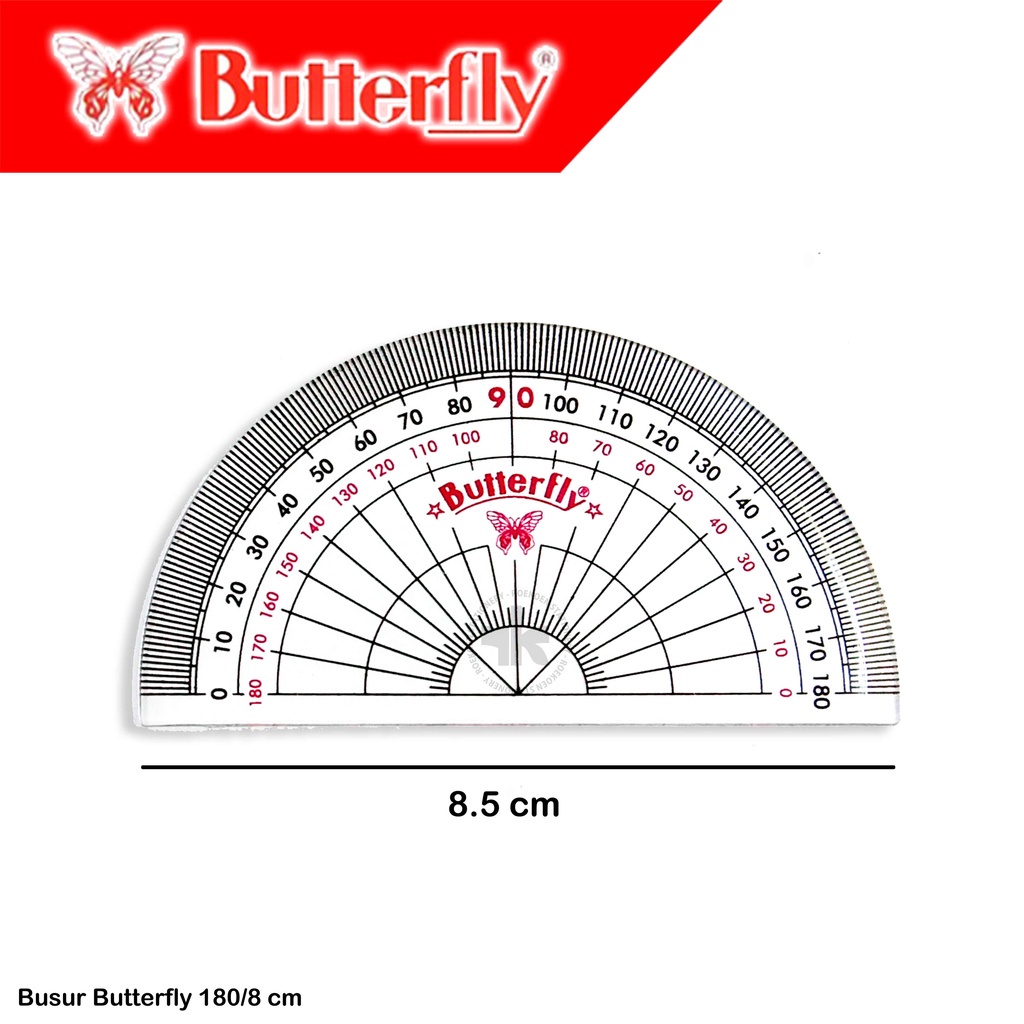  Butterfly Busur Derajat 180/8 cm