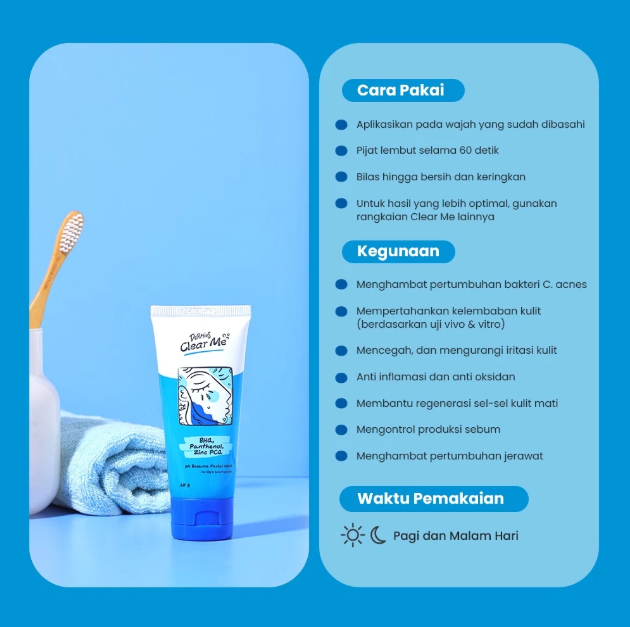 ERHA Clinic Indonesia Dermies Clear Me pH Balance Facial Wash