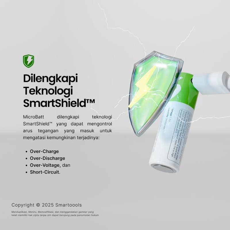 Smartoools Powerbatt AA & AAA 1.5V Rechargeable Battery 4