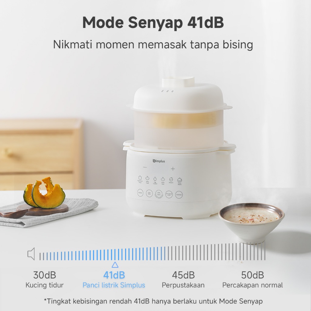 Yaoyao Indonesia Info Tech Simplus Slow Cooker Listrik 1L