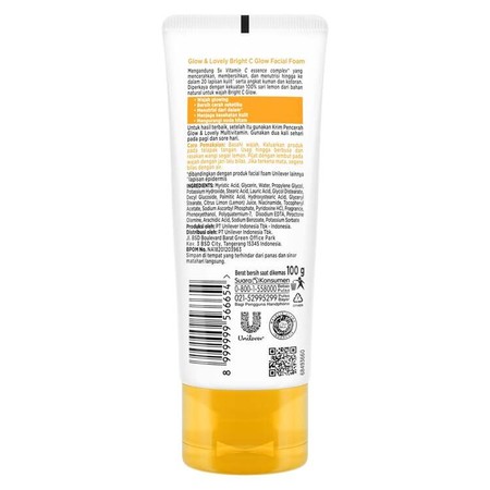 Unilever Indonesia Glow & Lovely Bright C Glow Facial Foam