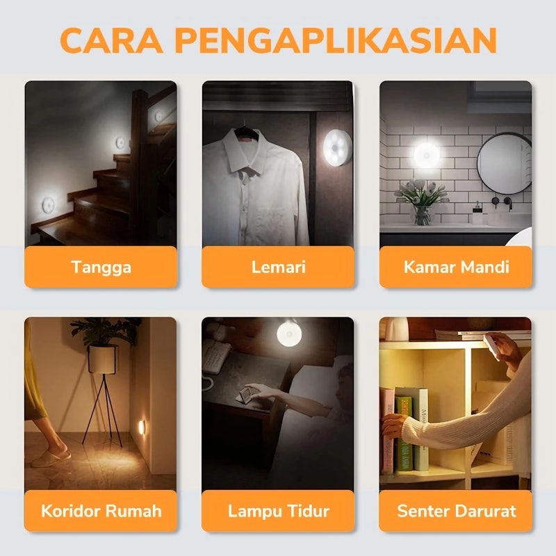 Lampu LED Sensor Otomatis 2 in 1 5