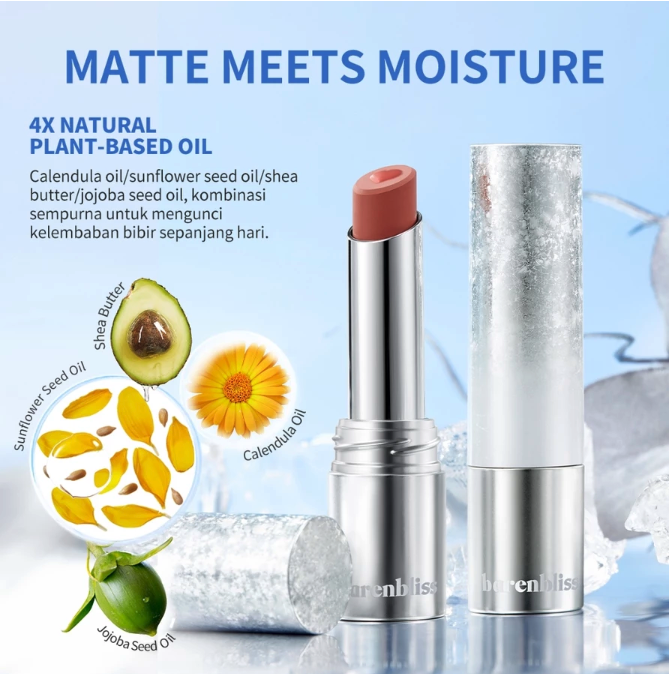 Hebe Beauty Style Barenbliss No Gravity Transferproof Matte Lipstick 02 Saturn Nude