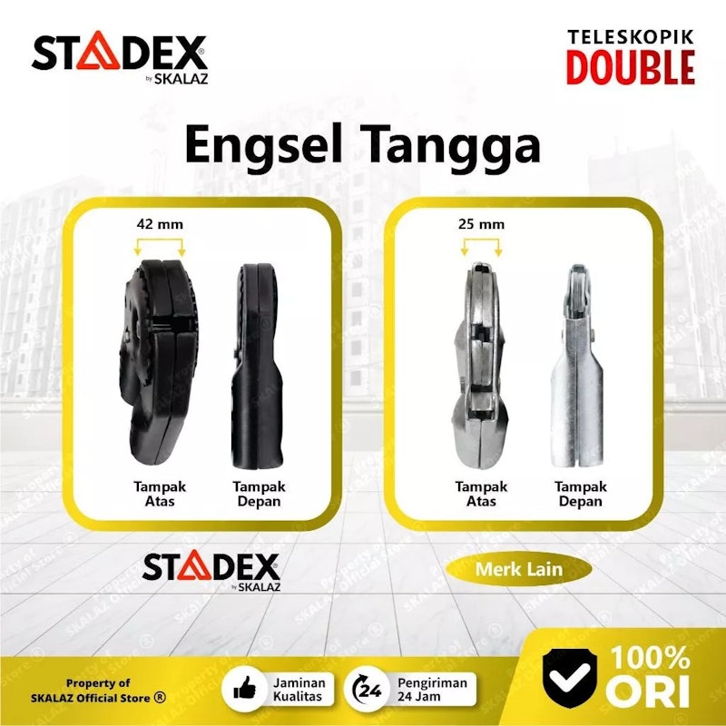 Stadex Double Telescopic Ladder 6.6M 4