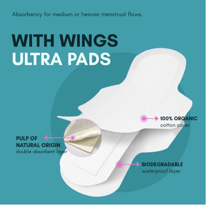 Natracare® Ultra Extra Long Pads with Wings 2