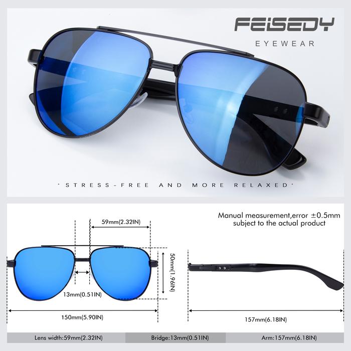  Feisedy Eyewear Sunglasses RC2504